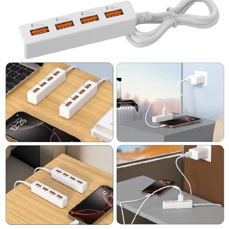 Кабель-разветвитель USB2.0 4 в 1 для зарядки USB Папа на 4 USB2.0 Мама Удлинительный кабель Разветвитель для зарядки данных