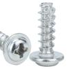 Саморез с крестообразной круглой головкой PWT, оцинкованный, с шайбой, цилиндрической головкой, фрезерованным хвостовиком Meson, M3/M4