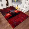 Luxury Red Car in Autumn Scene suitable as a non-slip mat for the living room or bedroom sofa