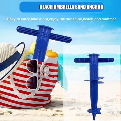 Основание для зонта Регулируемый пластиковый Солнечный Пляжный Патио Песок Инструменты для фиксации в грунте Анкерная подставка Шип Шнек Держатель Садовый доступ
