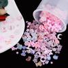 Chic Nail Art 100pcs Charms Set - Multi-Color Pink, Purple, White, Diverse Shapes, Durable Acrylic & Resin Designs for Creative Manicures
