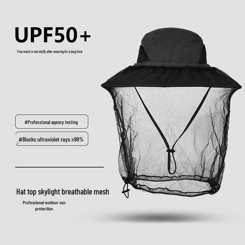 Унисекс летняя шляпа от солнца: Сетчатый, Защита от комаров, Быстросохнущий, Водонепроницаемый, Идеально подходит для рыбалки и альпинизма