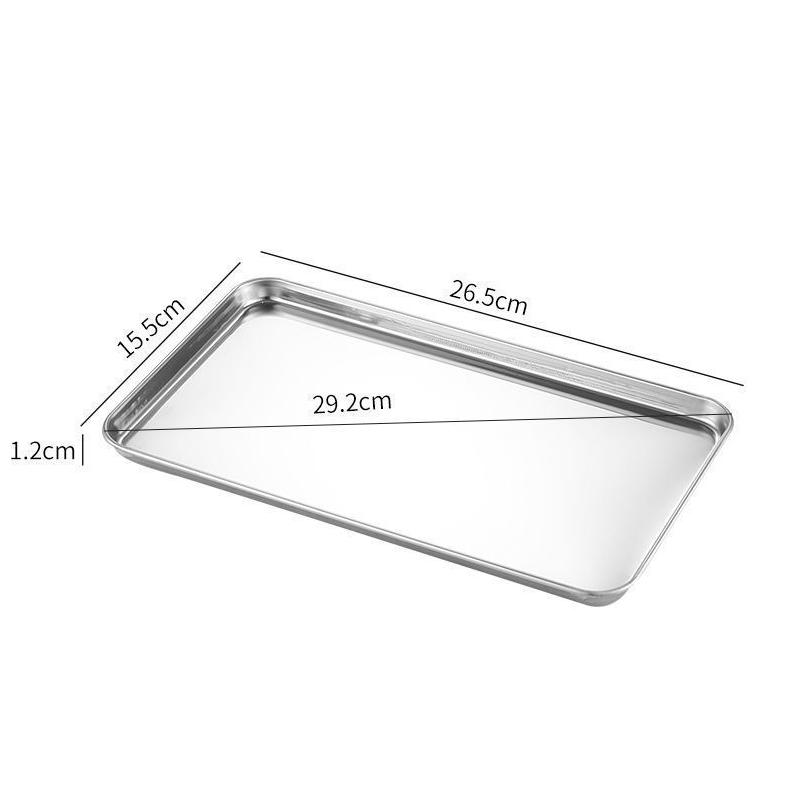 Металлическая тарелка для подачи еды Прямоугольный поднос из нержавеющей стали Домашняя посуда Органайзер для хранения Поднос для презентации на фуршете Кастрюля для риса и лапши