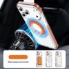 Магнитный прозрачный чехол для iPhone 17 Pro Max с двухцветной вращающейся подставкой для Apple 16/15 Pro