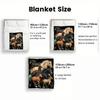 Pattern of galloping horses Flannel printed blanket suitable for all seasons suitable for living room office sofa and travel