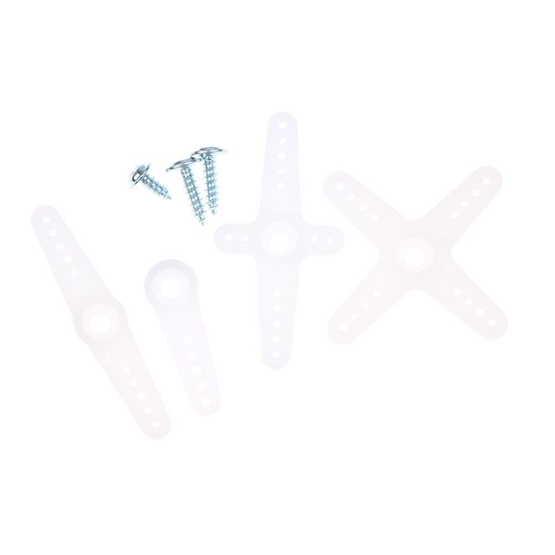 5Sets SG90 9G Servo Arm Kit Plastic Replacement Horn With Mount Screws RC Model Spare Parts Fit SG90 Servo Motor