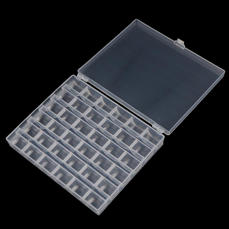 36 Spools Sewing Machine Bobbins Empty Bobbins Spools Sewing Machine Plastic Storage Box For Home Sewing Accessories Tools