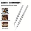 Industrial Tweezers Electronics Anti-static Curved Straight Tip Precision Stainless DIY Hand Tools Sets Forceps Phone Repair