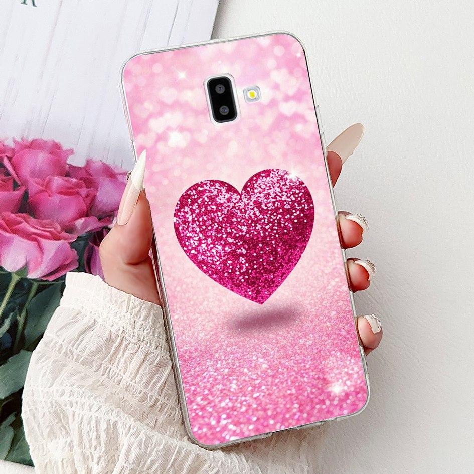 Case For Samsung Galaxy J6+ J6 Plus 2018 Cover SM-J600F SM-J610F Popular Butterfly Heart Soft Bumper For Samsung J6 2018 Housing