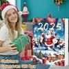Cow Advent Calendar 2025 24 Days Christmas Countdown Calendar with 2D Acrylic Highland Cow Hanging Ornaments Cute Cow Christmas Tree Pendant