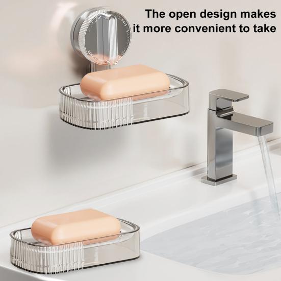 Настенный держатель для мыла на присоске, сверление не требуется, простая установка, влагостойкий держатель для мыла, органайзер для ванной комнаты