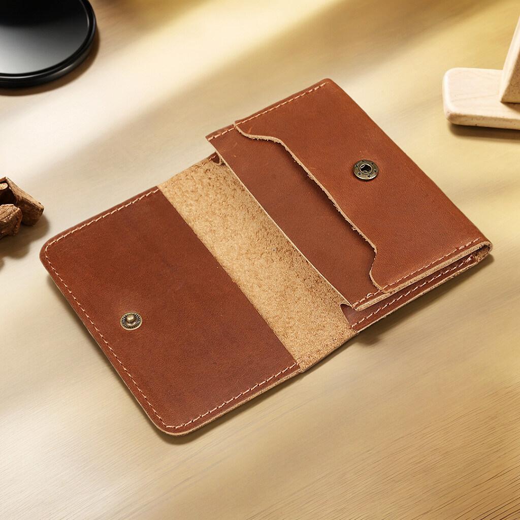 Винтажная повседневная кожаная сумка для кредитных карт с большой вместимостью и пряжкой, держатель для карт для мужских и женских банковских карт