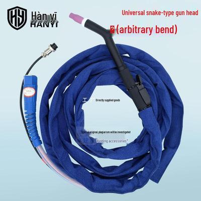 WP25 Аргонодуговая сварочная горелка: Воздушное и газовое охлаждение, универсальная гусаковина, прямая рукоятка, совместимость с холодной сваркой.