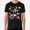 Navy and Pink Bird Cherry Blossom  S To 5XL Made In the AU/USA T-Shirt