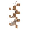 6-Tier irregular corner shelf, storage and display racks for living room, bedroom, hallway, entryway, and bathroom, 45x45x147cm