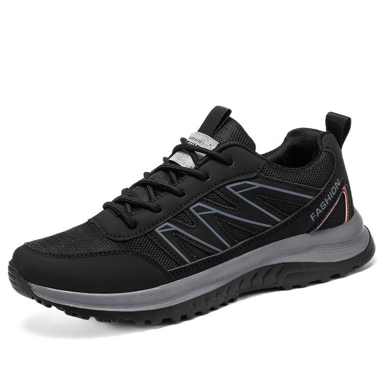 Men's Summer Outdoor Walking & Running Shoes - Breathable Mesh, Non-Slip, Soft Sole, Suitable for Middle-Aged & Elderly.