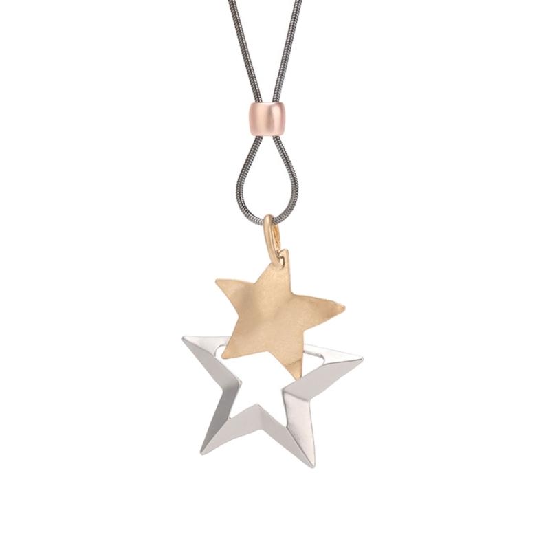 Модный тренд Легкая роскошь Нишевый сенс Ключичная цепочка Темперамент Простой Холодный ветер Пятиконечная звезда Полая подвеска