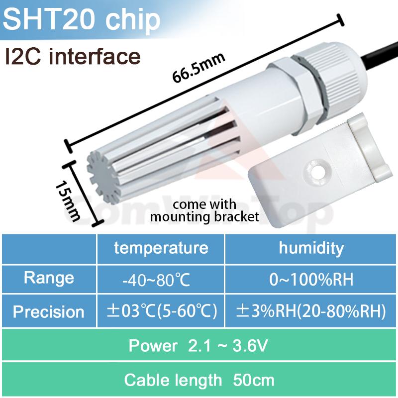 SHT20 SHT30 SHTC3 SHT35 I2C Temperature Humidity Sensor Probe 2