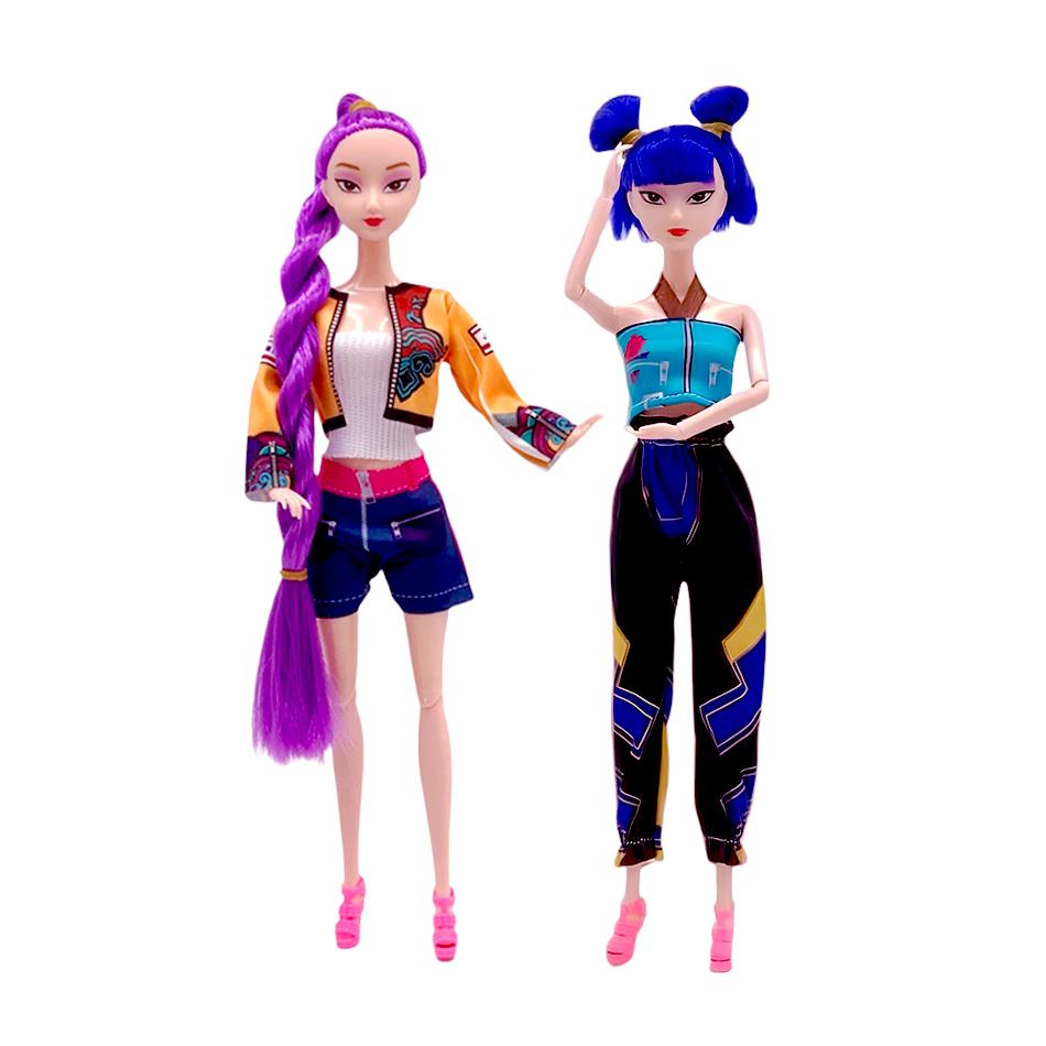 30cm K-Pop Demon Hunters Anime Kpop Girl Group Cartoon Rumi Zoey Mira Action Figures Vinyl Figurines Model Dolls Girls Xmas Gift