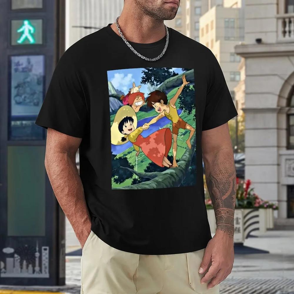 Jimsy Future Boy Конан Персонаж В Sci Top Tee Новинка Футболка Harajuku Sport Смешная Новинка Главная Европейский Размер