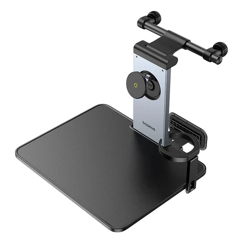 Baseus Foldable Car Back Seat Tray Laptop Desk Vehicle Table Headrest Bracket Car Cup Phone Holder for Food Writing Working Kids