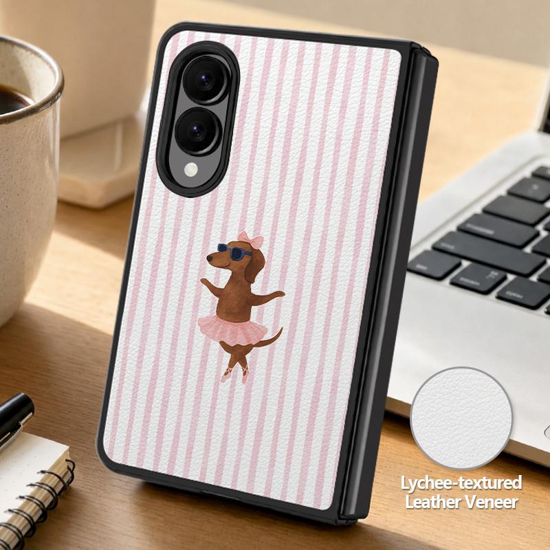 Чехол с узором «Кокосовая полоска» для Samsung Galaxy Z Fold 8 Ultra 7 6 5 4 Z Fold8 Fold7 Fold6 Fold5 Гибридная кожаная накладка Жесткий бампер из поликарбоната