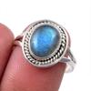 Натуральный камень лабрадорит 925 проба стерлинговое серебро ювелирное кольцо р.7.5 W4K90