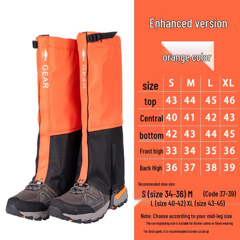 Waterproof Outdoor Gaiters for Men & Women - Snowproof, Sandproof Leg Covers for Hiking, Skiing, and Mountaineering