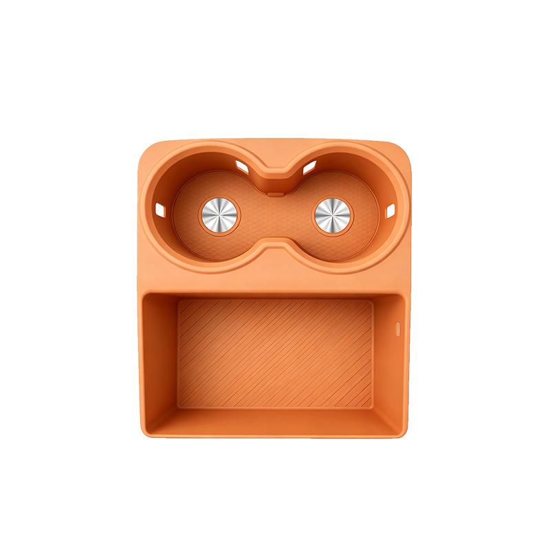 -Compatible with 26 AITO M9 Models: Central Control Cup Holder Tray & Protective Pad for Car Interior.