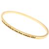 [Q1216] - Golden 'Messages' Steel Designer Bracelet (Life Is Beautiful and You Are Like It!) - 60 Mm 3 Mm