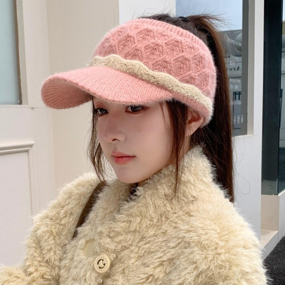 Empty Top Baseball Cap Soft Windproof Bonnet Fashion Duck Tongue Cap Women Girls