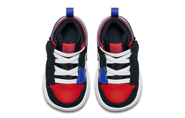 Jordan Air Jordan 1 Slip Resistant Cushioning Slip Resistant Cushioning Mid top Toddler Shoes Black Blue Red AR6352-124