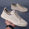 Comfortable men's single shoes lace up lightweight men's dad flat shoes 2025 spring/summer new sports shoes mesh casual
