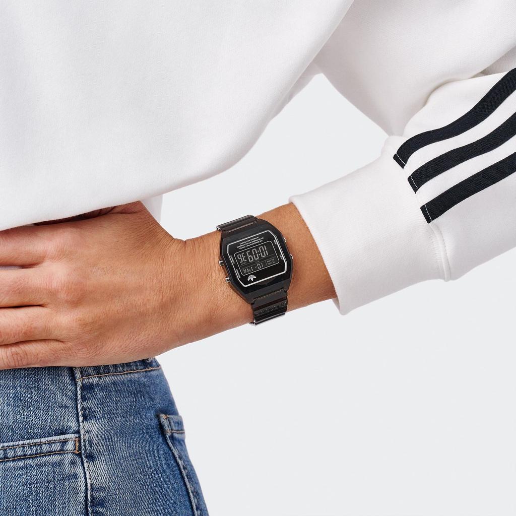 Часы Adidas Originals Цифровые Два Кристалла Черный Циферблат Полимер Минеральное Стекло Кварцевые Часы AOST24064 [Б/У]