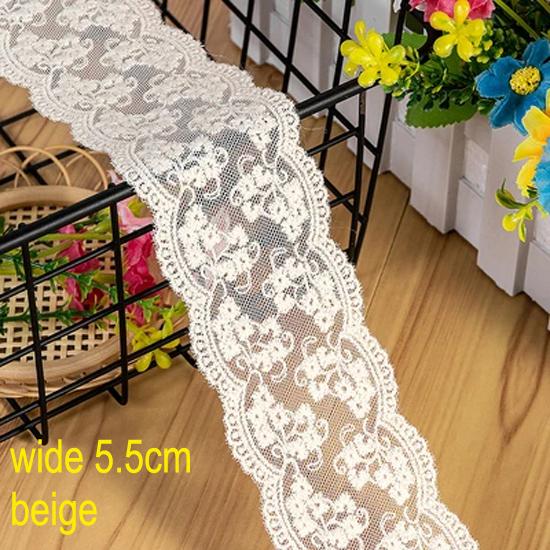 Хорошее качество, дешевые 4,5 м/лот, ширина 4-6 см, ретро белый/бежевый хлопок, вышитые кружевные аксессуары, отделка кружевной юбки, аксессуары по подолу