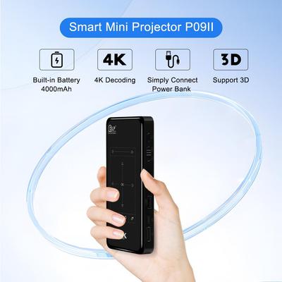 Vivicine Новый Улучшенный P09-II 3D Мини-проектор Android Портативный Батарея WiFi HDMI 4K DLP