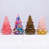 Faux Crystal Christmas Tree Figurine Mini Artificial Crystal Tree Tabletop Ornament for Winter Holiday Home Decor