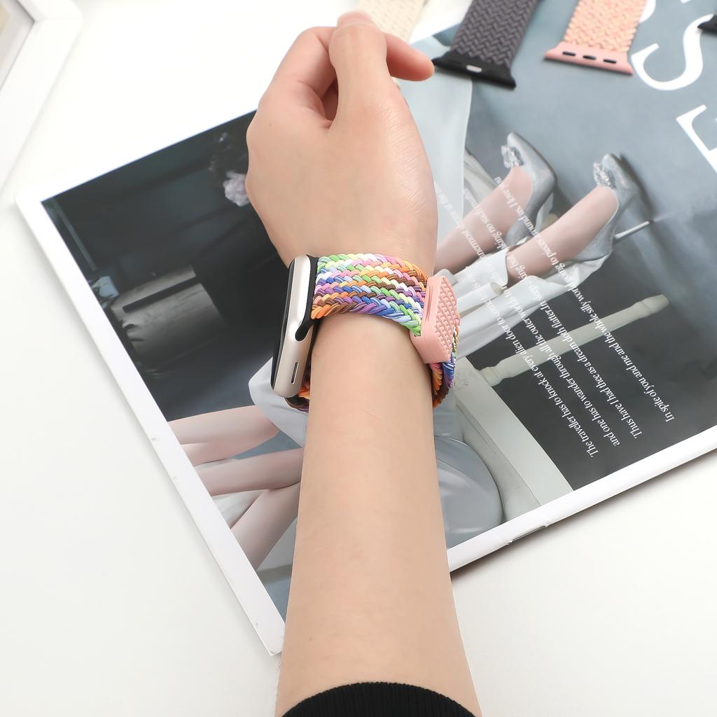 Ремешки Для Apple Watch Браслет 40мм 44мм 45мм 41мм 42 46мм 49мм Магнитный Плетеный Браслет ремешок iWatch Серия 10 se 7 8 9 Ultra 2