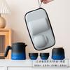 Gradual change coarse pottery outdoor camping, a pot of four cups, portable office cup, teapot tea, high-end souvenir