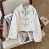2024 Women's Autumn/Winter Faux Rabbit Fur Lamb Wool Coat with Toggle Buttons