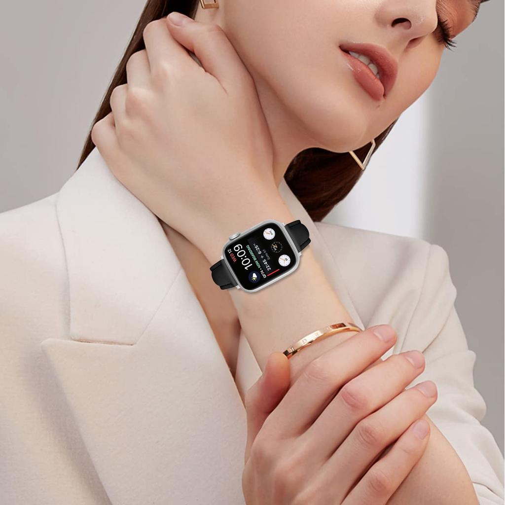 Watch Band For Apple Watch Ultra 3 2 1 49mm/Series 11 10 46mm/9 8 7 45mm/SE3 SE2 SE 6 5 4 44mm/3 2 1 42mm Genuine Cow Leather Strap with Silver Buckle