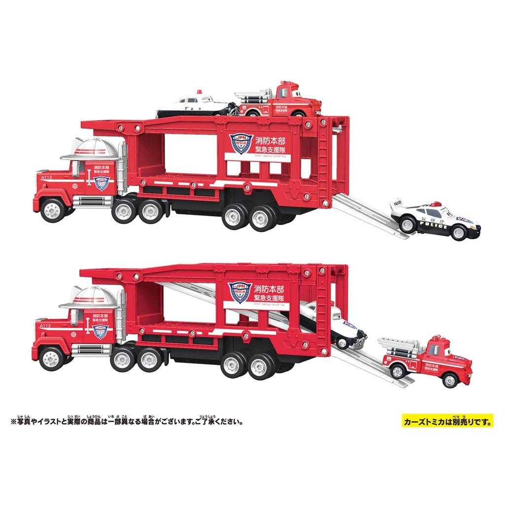Takara Tomy Disney Cars Tomica Rush to the Rescue Carrier Car Mac Mini Car Toy Ages Scene! 3+