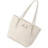 [SecretDoor] Ivory Tote Bag Ladies Tote Bag Shoulder Bag Larger Large Capacity A4 Synthetic Leather With Gusset Large Tote Bag Large Tote Bag Large