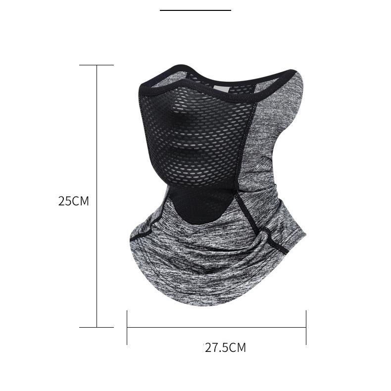 UPF 50+ Ice Silk Sports Neck Gaiter Outdoor Dust Sunscreen Motorcycle Cycling Half Face Mask
