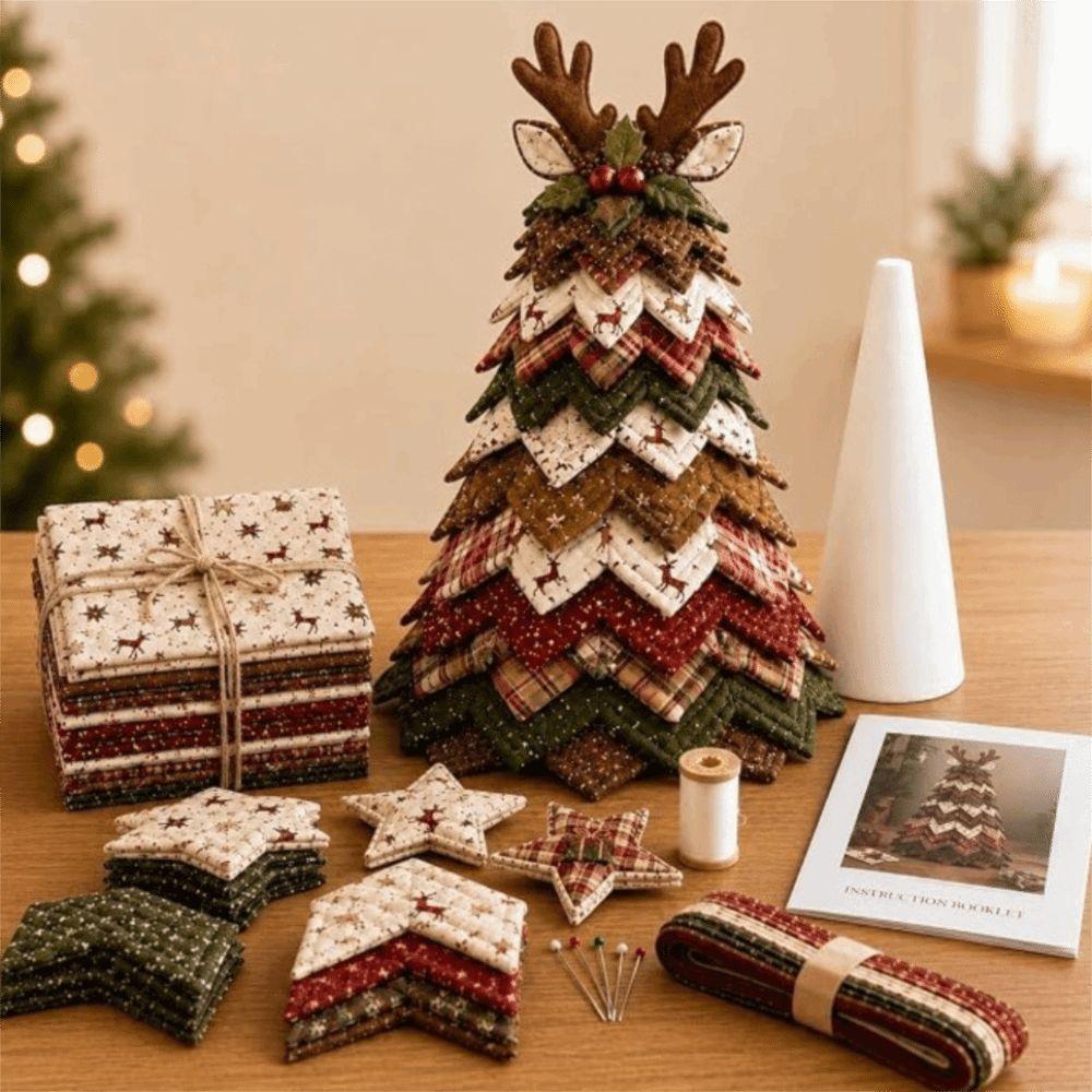 3D Quilted American-style Christmas Tree Kit Hand Sewing Christmas Tree Ornament Holiday Gift