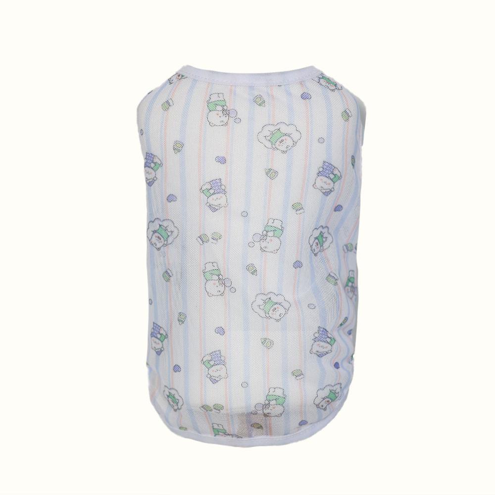 Милый мультяшный тонкий жилет для домашних животных, летняя дышащая сетчатая одежда для щенков для кошек, собак, кошек, одежда для маленьких собак