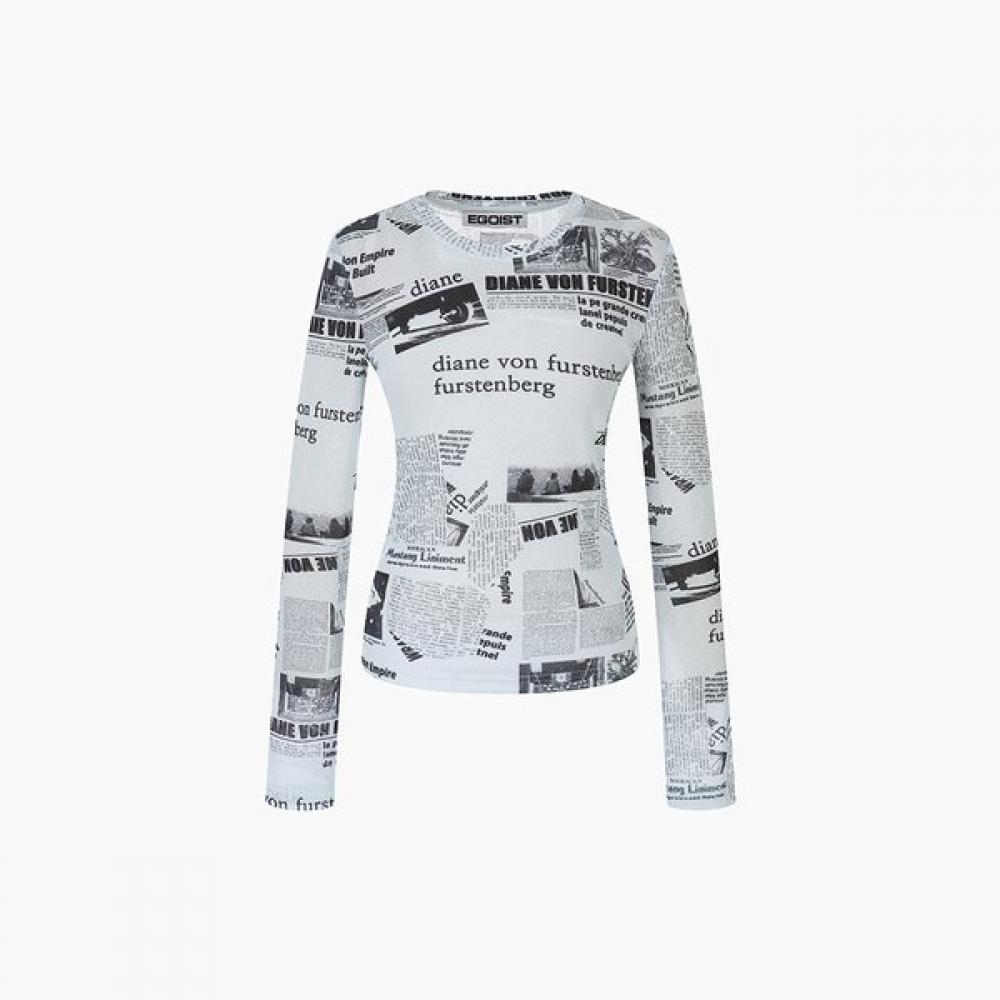 EgoisT Sheer PrinTing Slim FiT T shirT Es2cl365