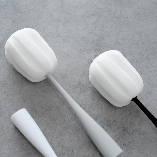 Щетка для чашки с длинной ручкой, вертикальная удобная губка для мытья посуды из пены для бутылок для дома