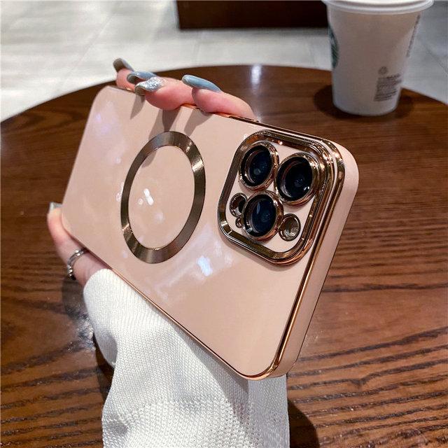 Для Iphone 13pro гальванический магнитный чехол для телефона с беспроводной зарядкой для Iphone 13 11 12 Pro Max 11 защитная задняя крышка для камеры