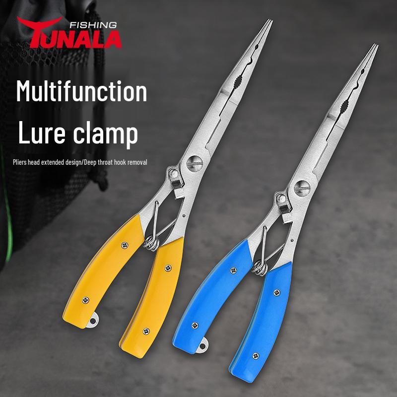 Удлиненные самоблокирующиеся многофункциональные рыболовные плоскогубцы из нержавеющей стали